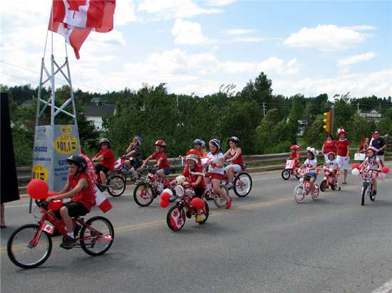 Kids on their decorated bikes