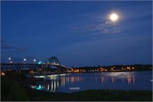 Centennial Bridge by Moonlight