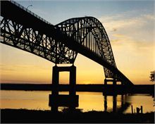 The Miramichi Centennial Bridge at Sunset