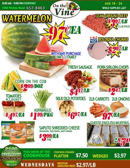 On the vine sales flyer on the vine saint john s local marketplace